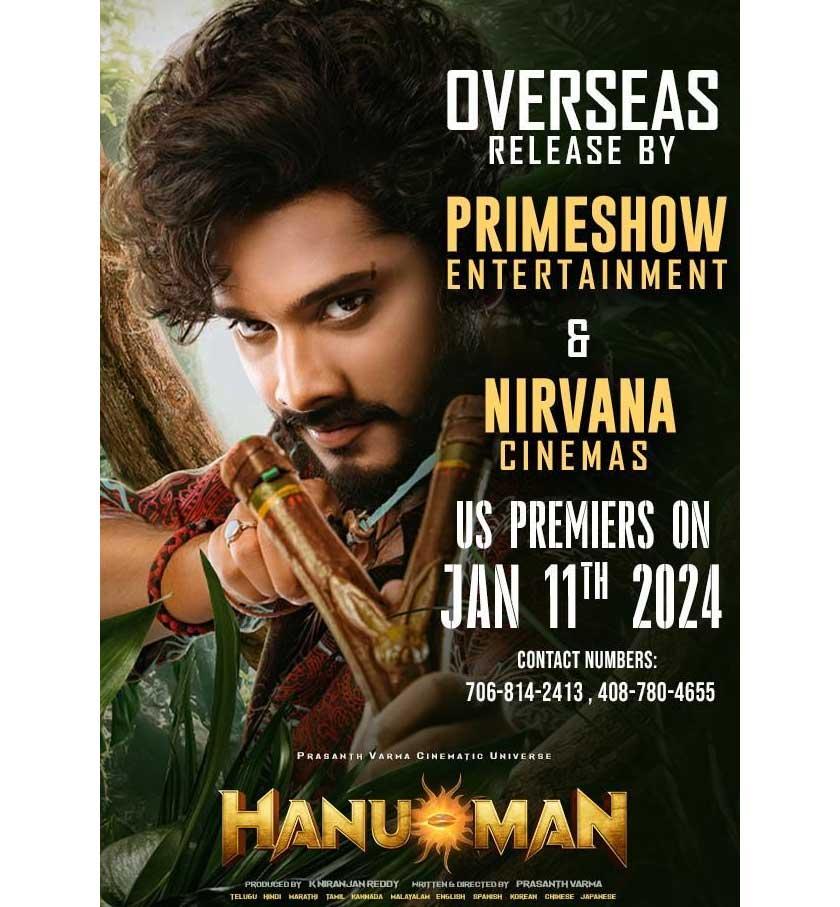 Hanu Man overseas release by Primeshow and Nirvana Cinemas