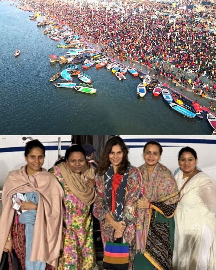 Ram Charan wife Upasana heads to Maha Kumbh Mela