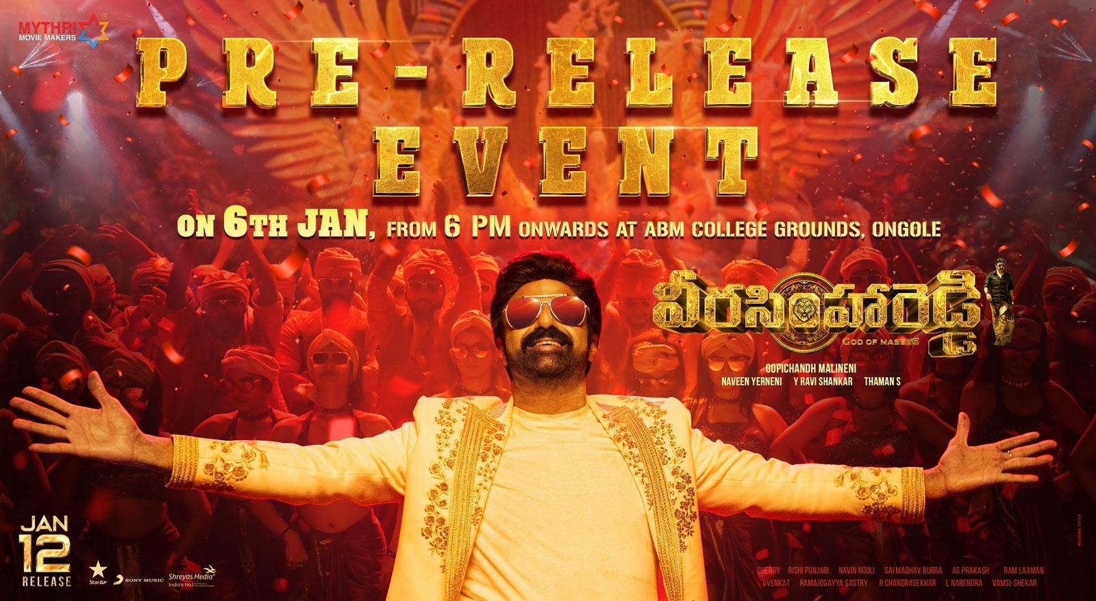 All set for Veera Simha Reddy pre-release event