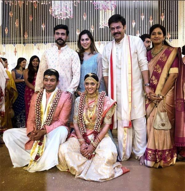 Charan, Upasana @ Venky Daughter Wedding