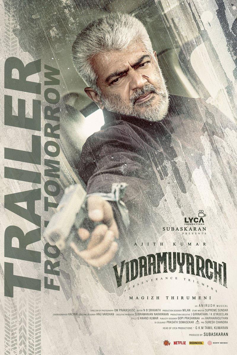 Vidaamuyarchi trailer launch tomorrow