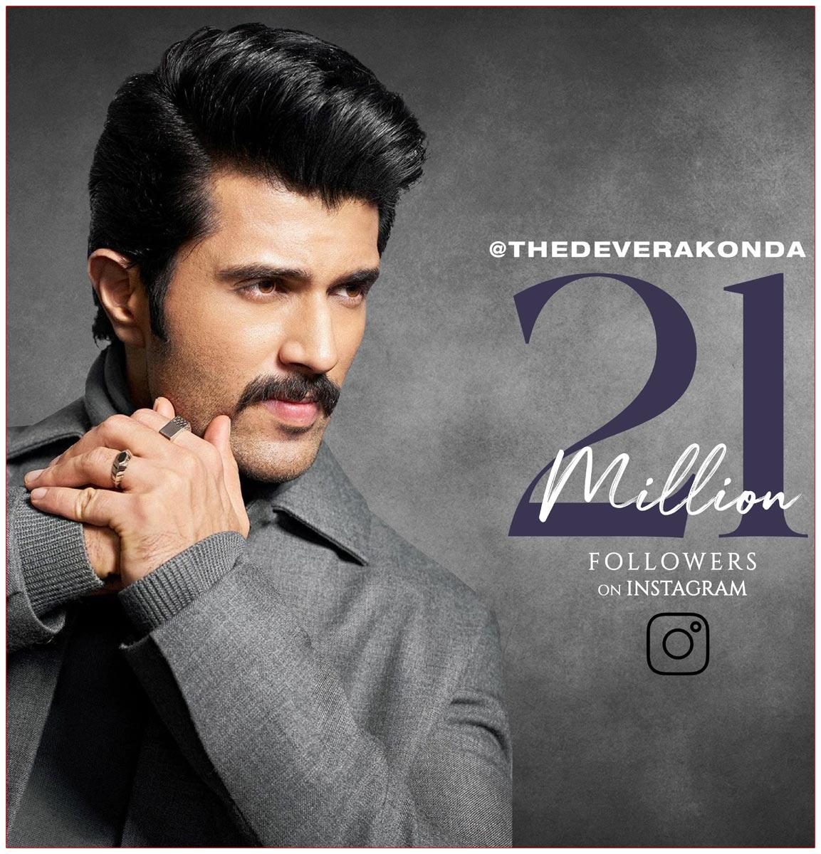 Vijay Deverakonda Reaches 21 Million Followers On Instagram