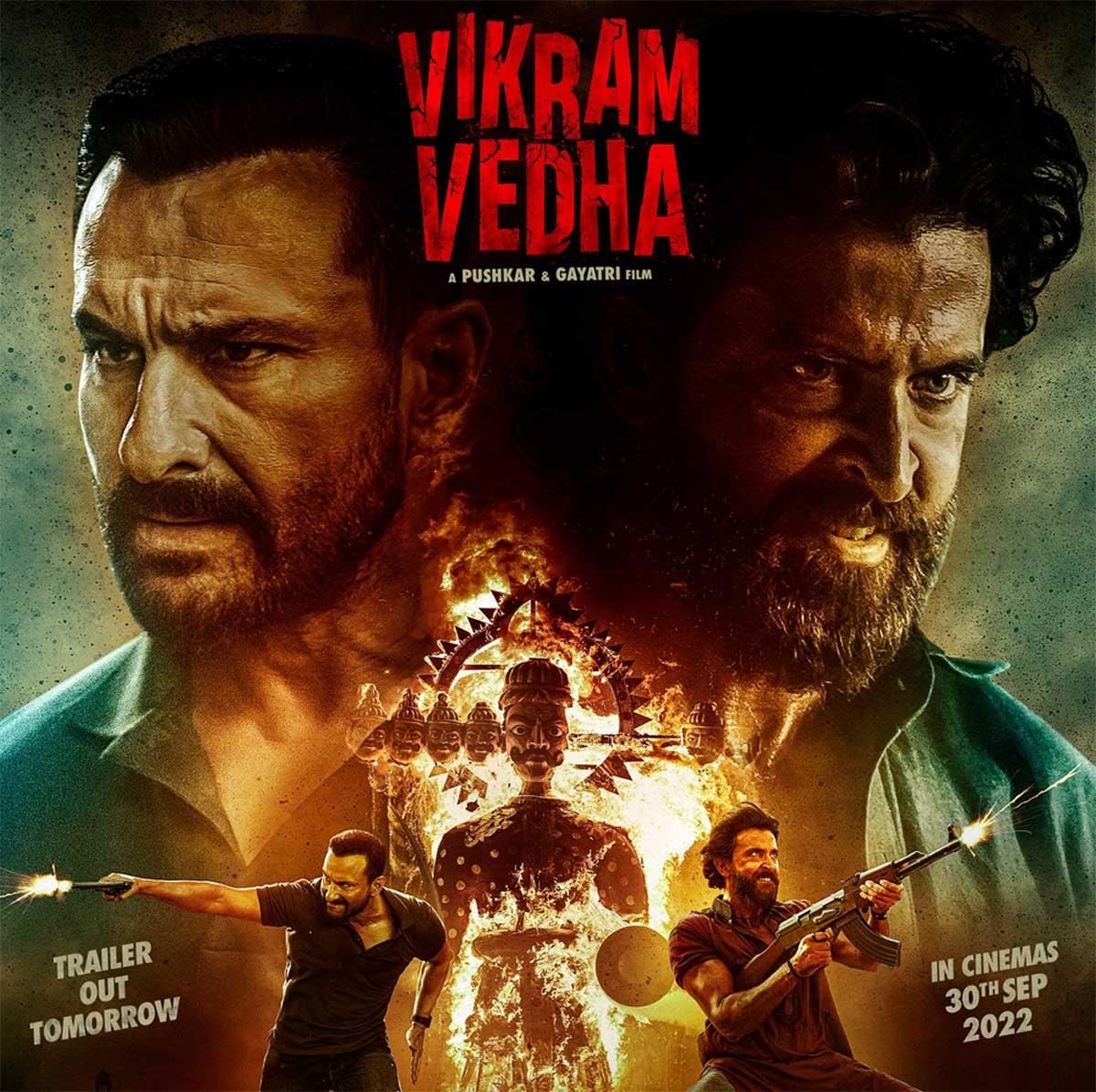 Vikram Vedha movie Hindi remake's extravagant trailer treat