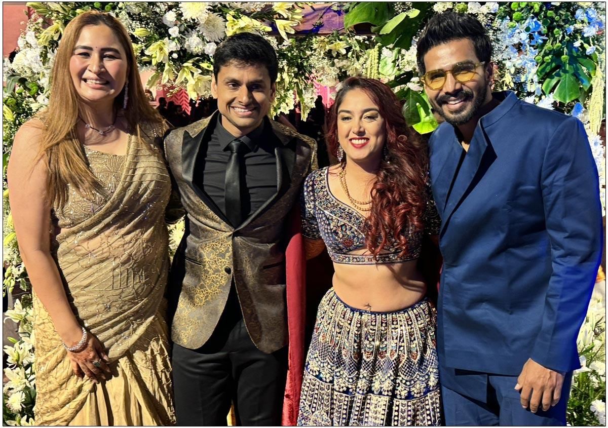 Vishnu Vishal And His Wife At Aamir Khan Daughter Wedding