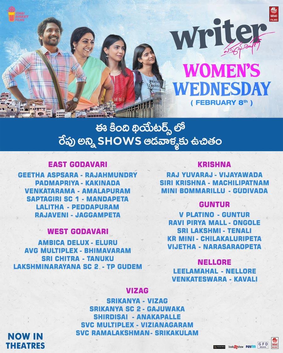 Writer Padmabhushan Free Shows For Women