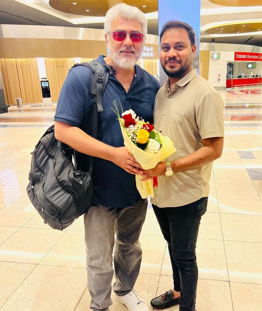 Ajith Kumar returns to Chennai, gets mobbed by fans at the airport