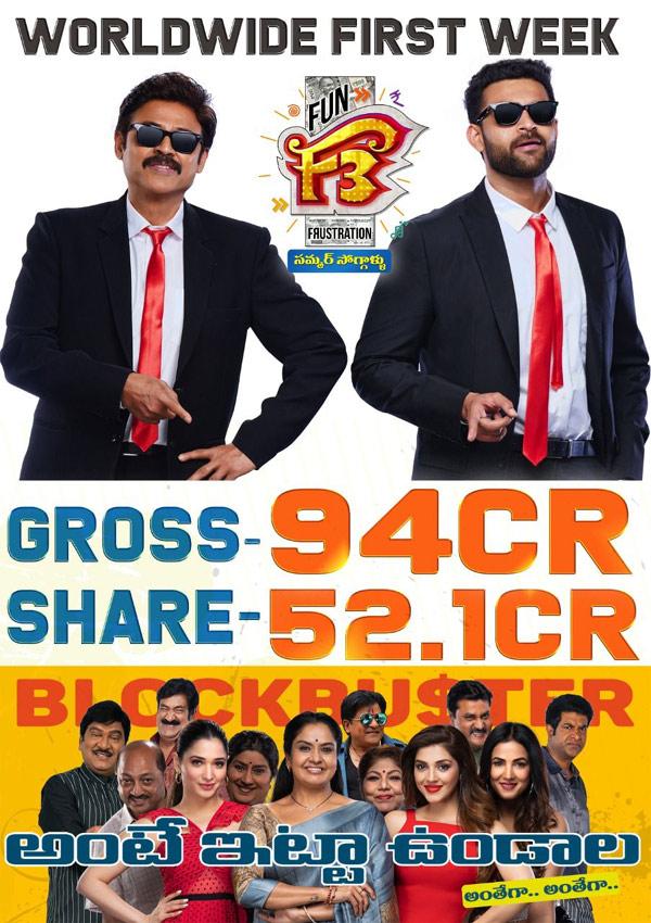 F3 1st Week Collections 