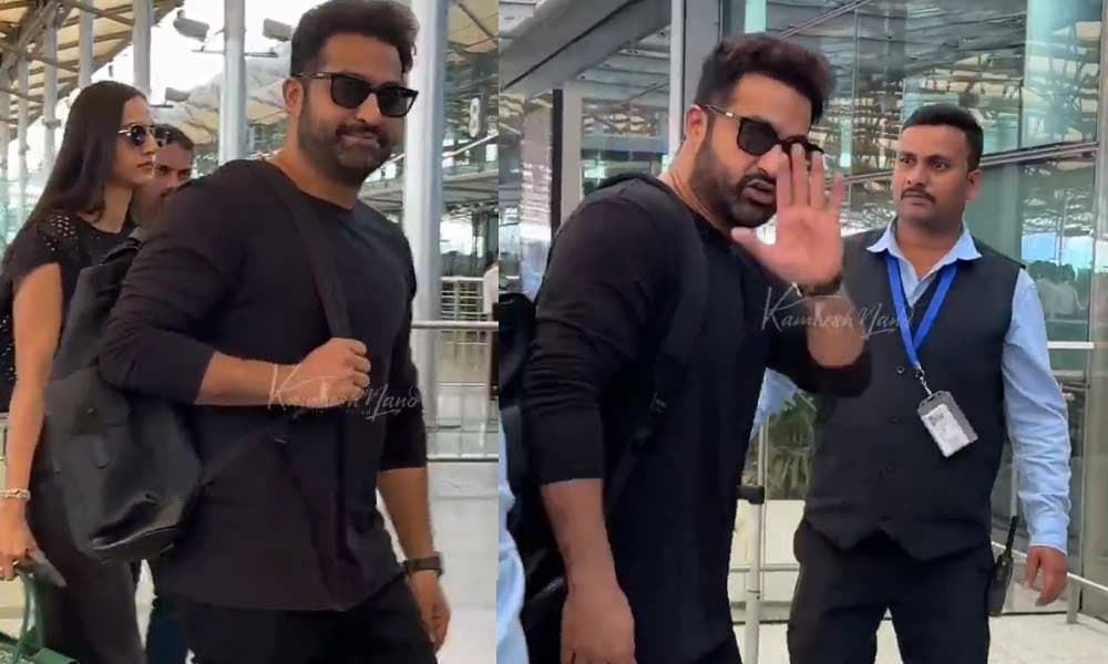  Jr NTR & Pranathi get papped at Hyd airport