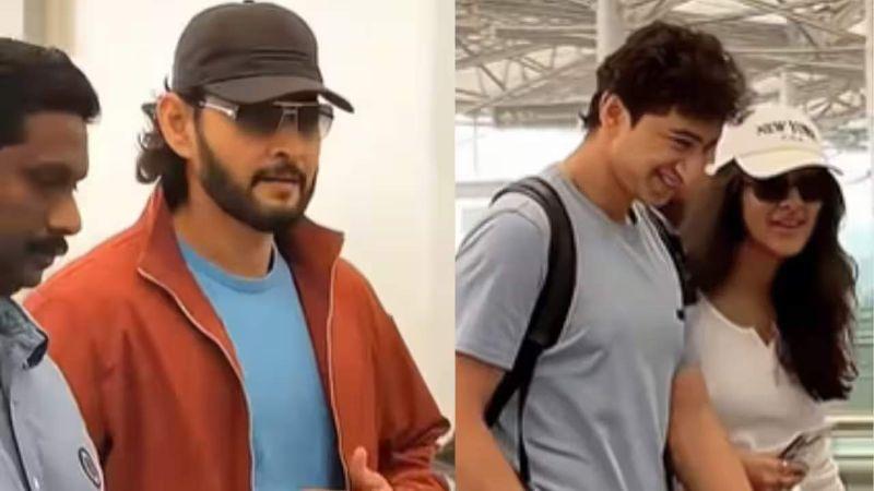Mahesh Babu with family at Hyderabad airport today