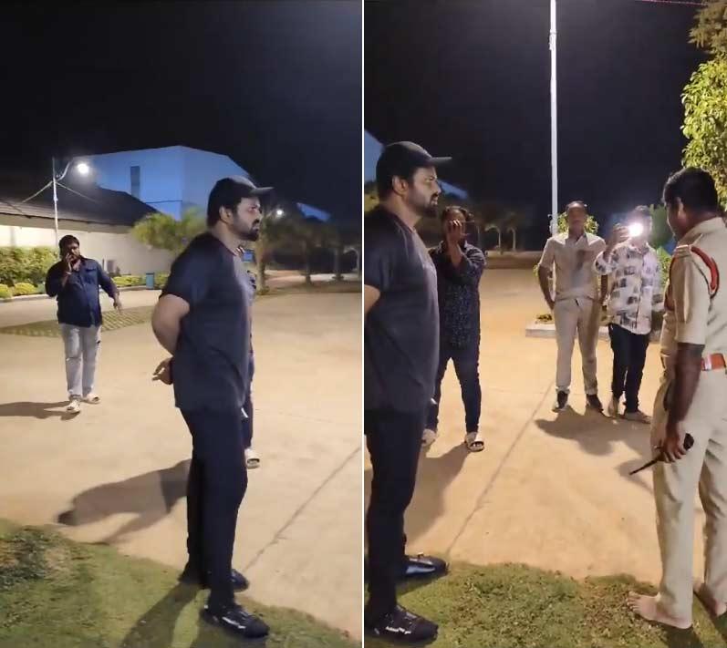 Manchu Manoj fight in front of the police station