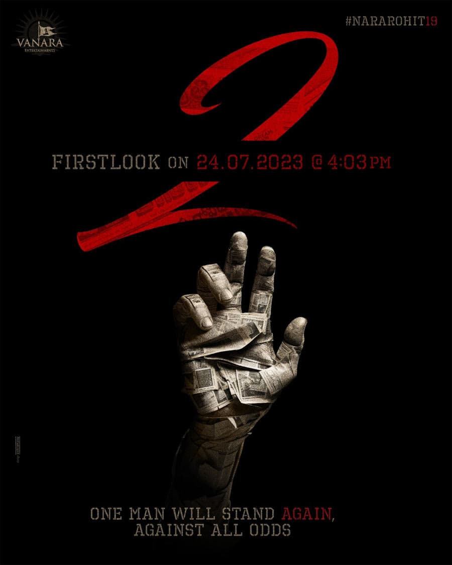 NaraRohit19 First Look on July 24th