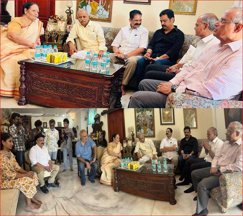 NTR Family Visit Actress Krishnaveni Home