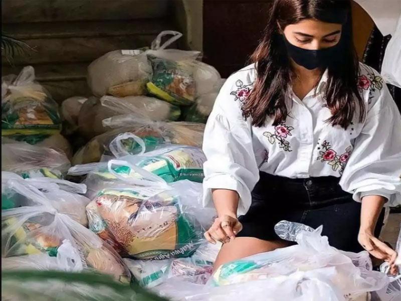 Pooja Hegde arranges food a month rations 