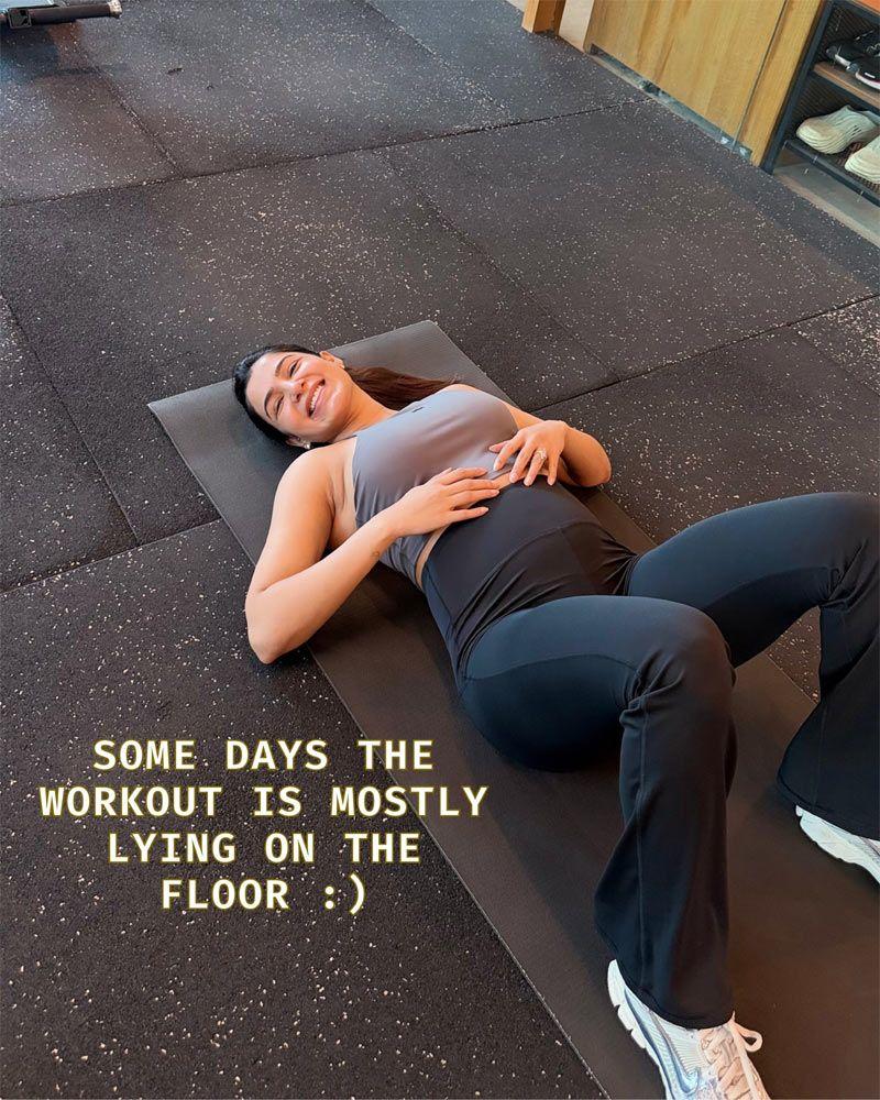 Pregnant Samantha shares workout video 