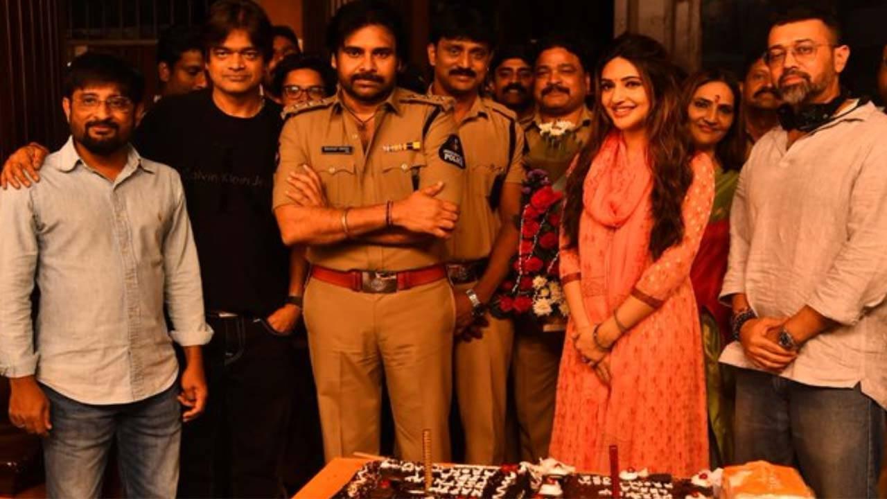 Sreeleela birthday celebration on the set of Ustad Bhagat Singh
