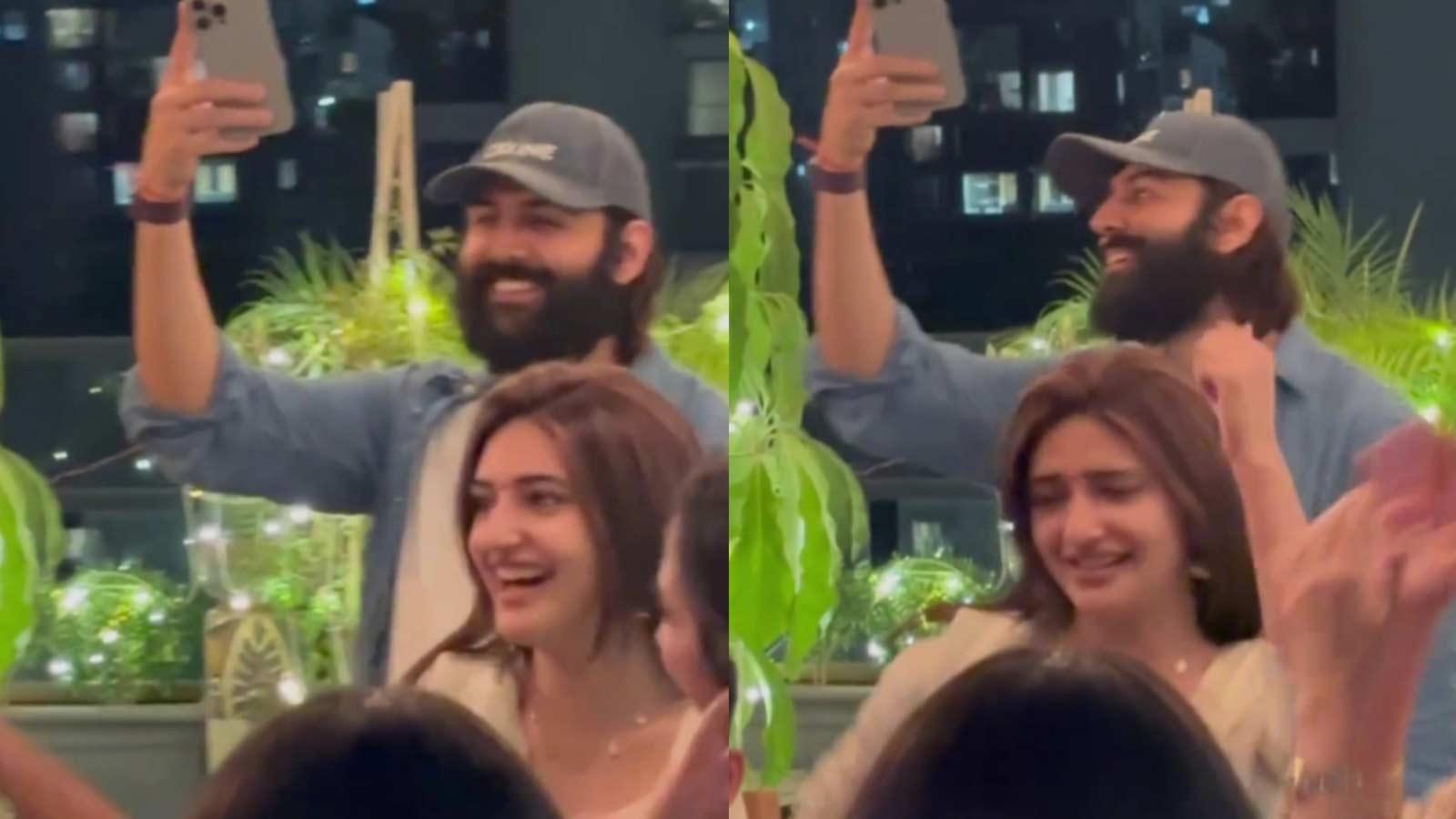 Sreeleela joyfully dancing at a family gathering of Kartik Aaryan