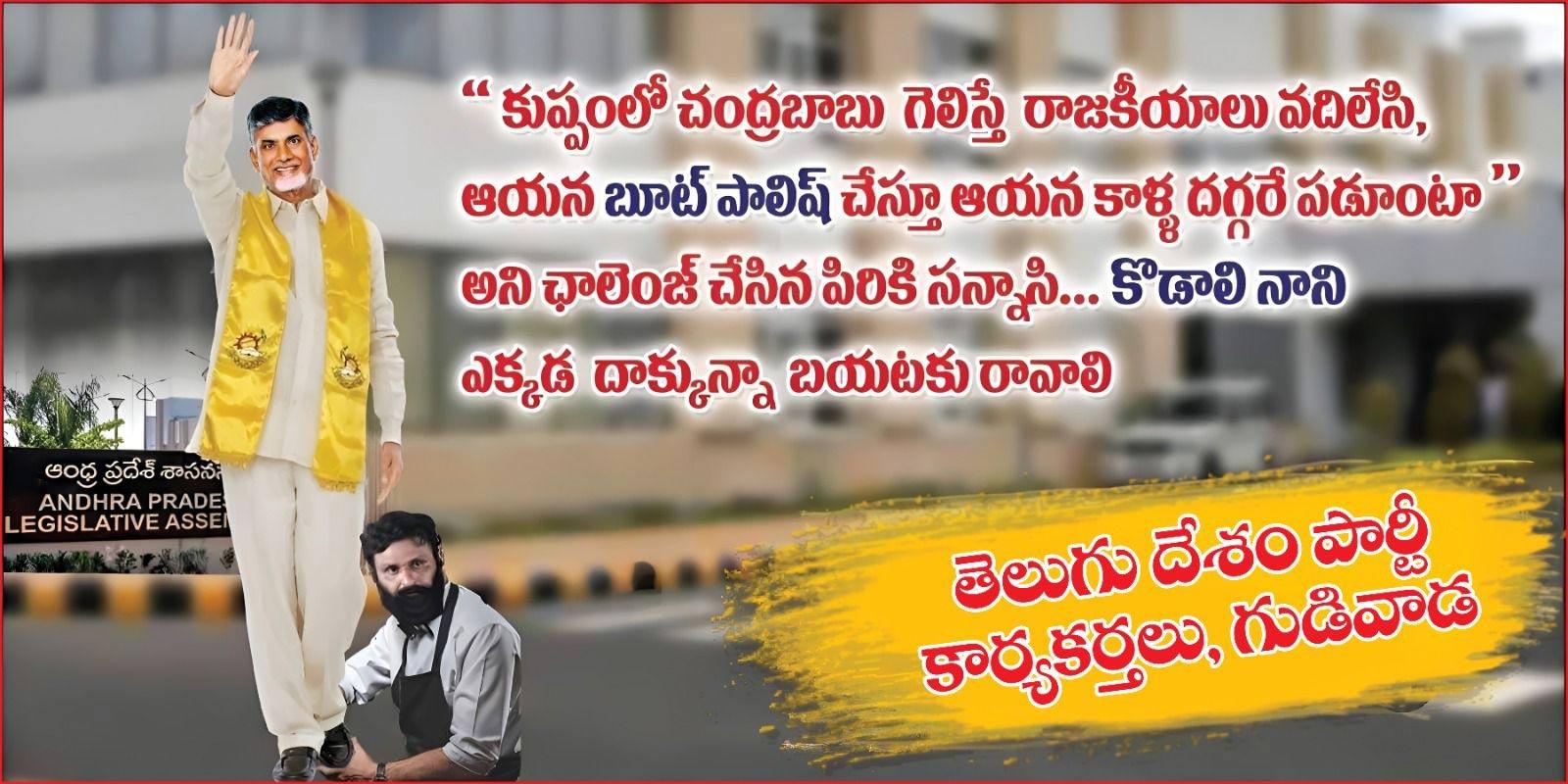 TDP, YCP Flexi War In Gudivada 