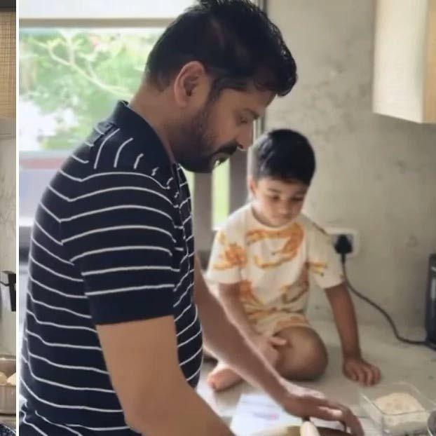 CM Revanth Reddy makes pooris for grandson