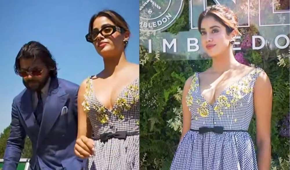 Who is the one with Janhvi at Wimbledon