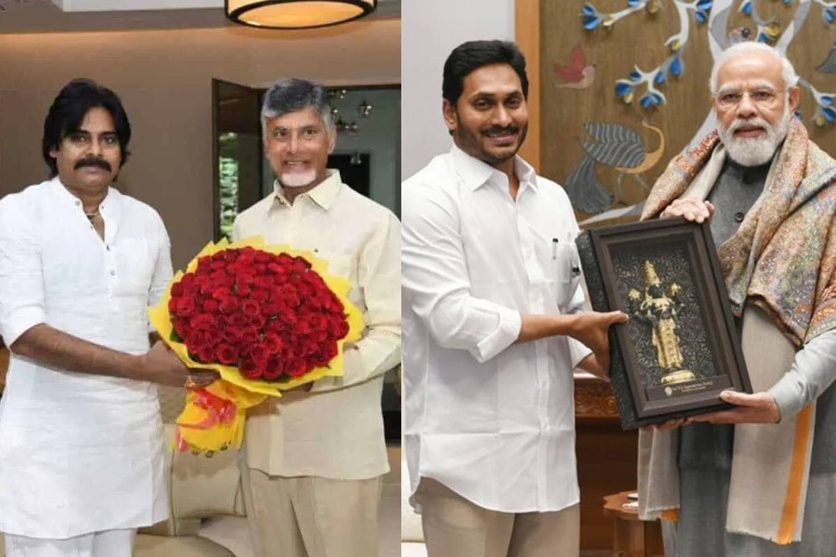 YCP, BJP vs Janasena and TDP