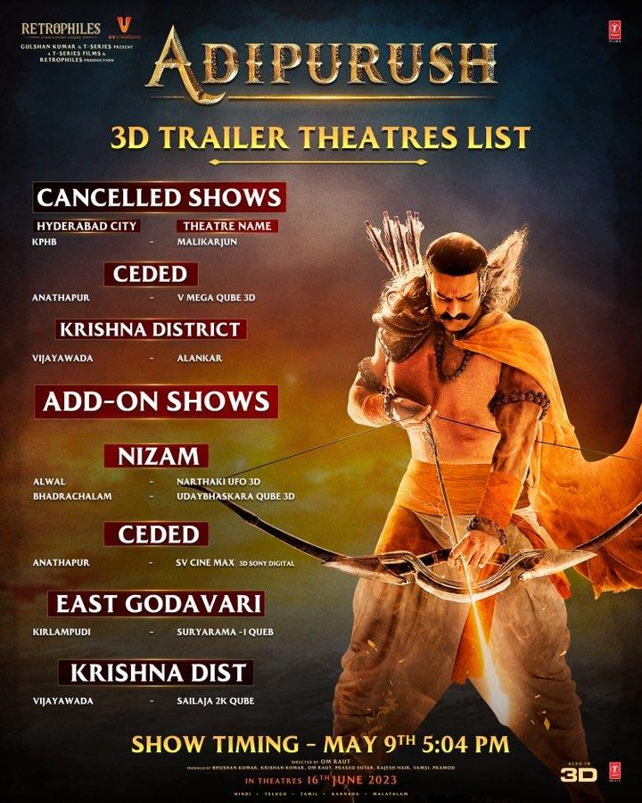 Disappointment ahead of Adipurush trailer launch