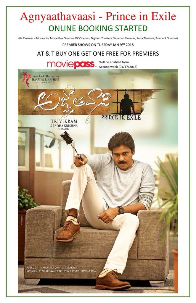 More Centres Added For Agnyaathavaasi In USA