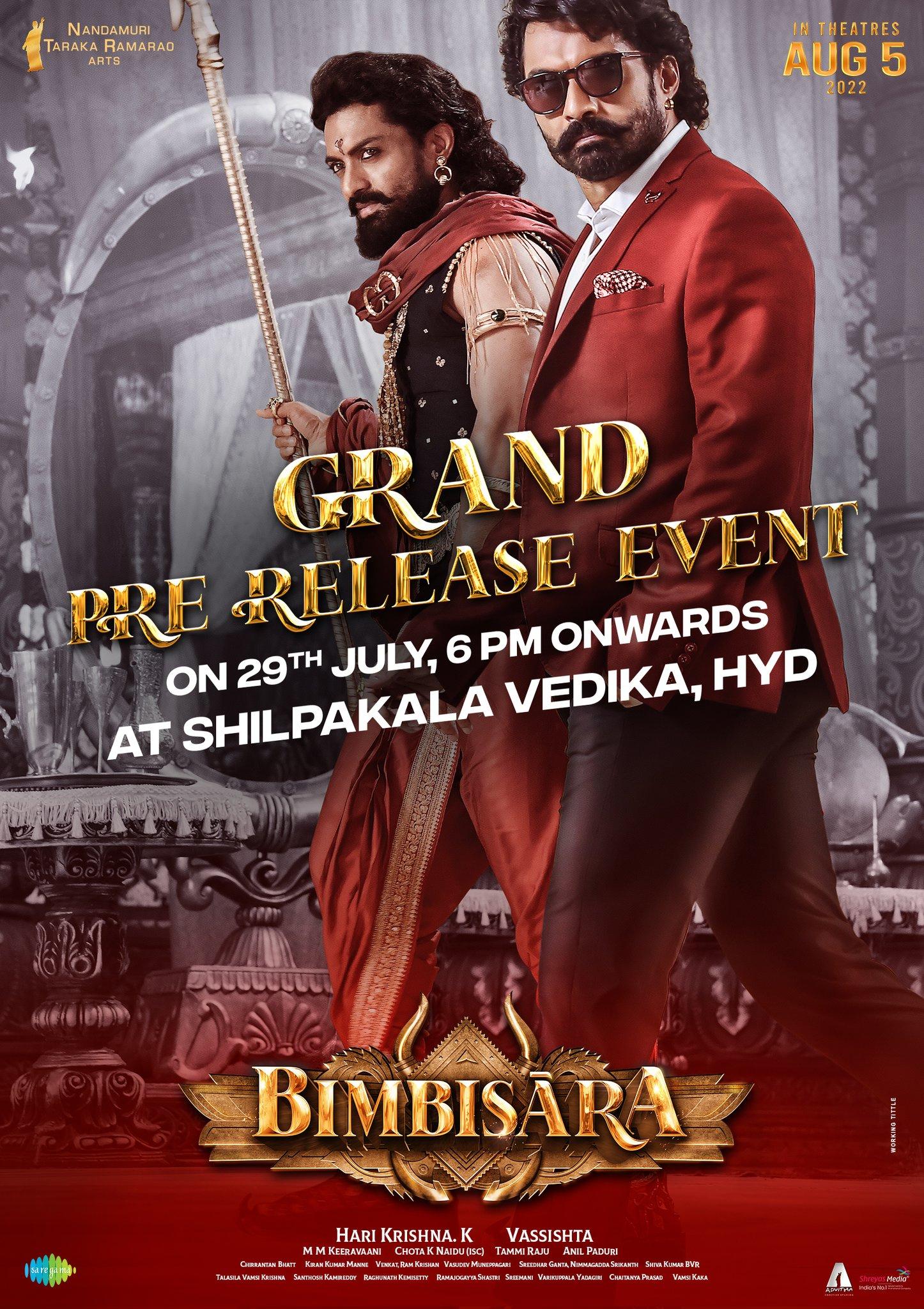 Bimbisara pre-release event details out