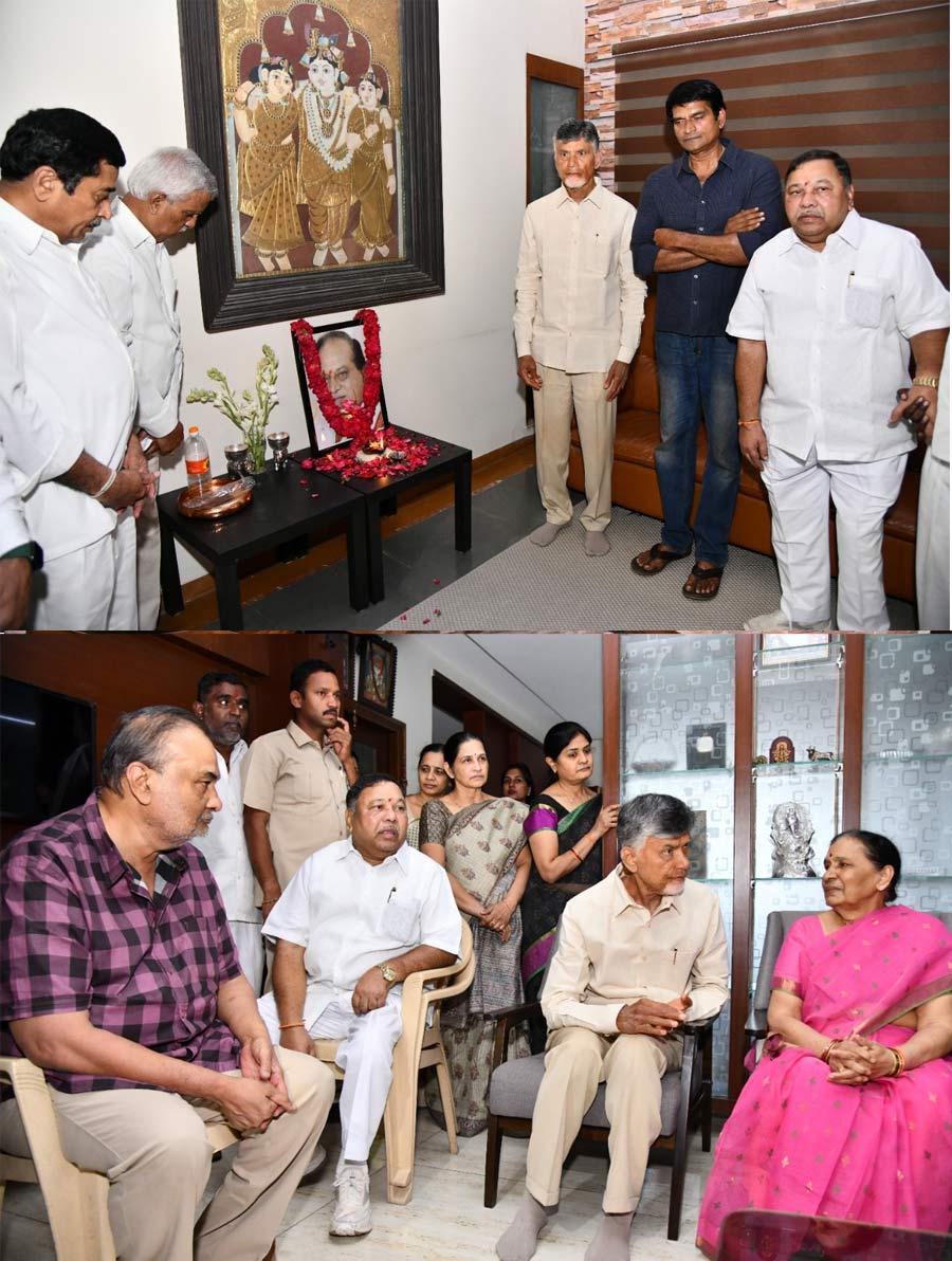 Chandra Babu Naidu Condoles Family Members Of Satyanarayana and Chalpathi Rao