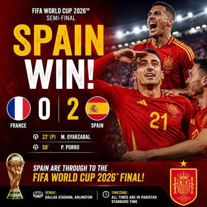 Clinical Spain overpowers listless France in the FIFA2026 semis