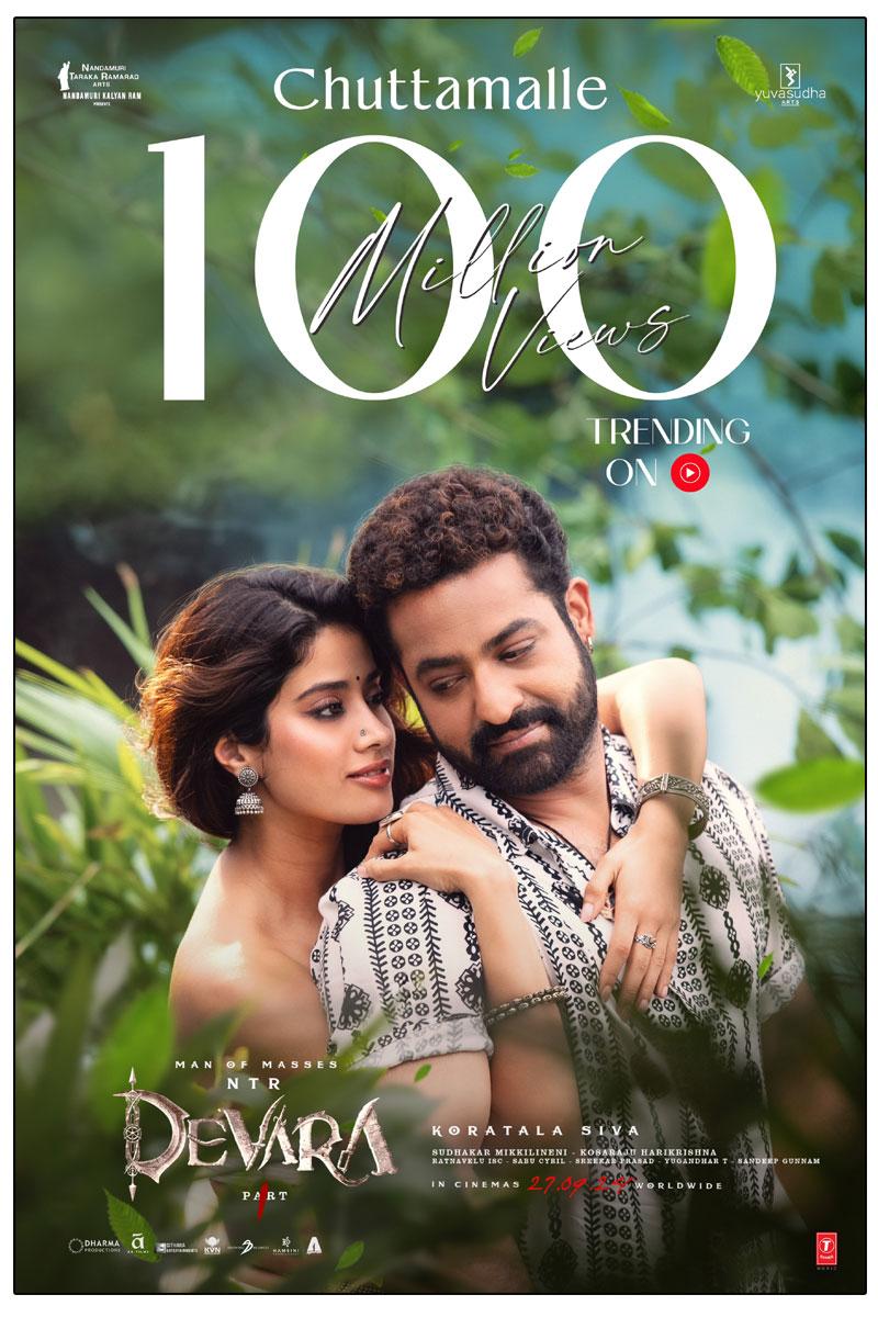 Chuttamalle Song From Devara Crosses 100 Million Views