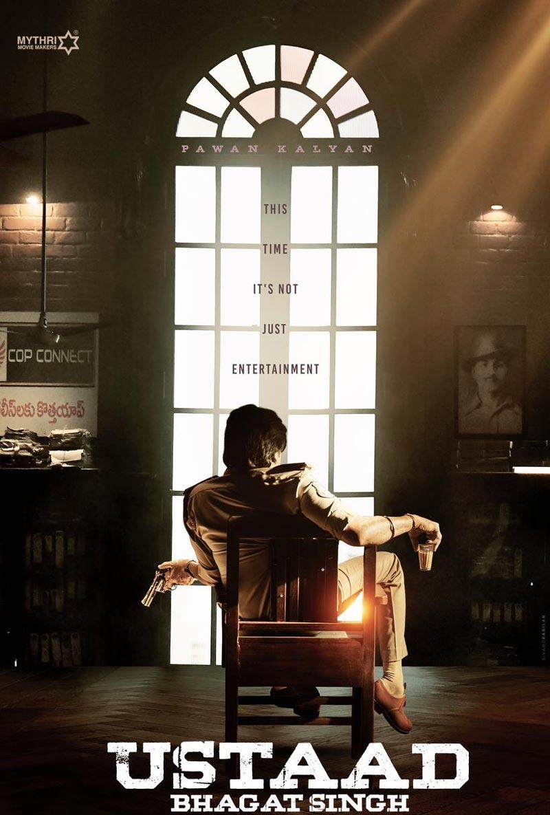 First Poster Of Pawan Kalyan From Ustaad Bhagat Singh