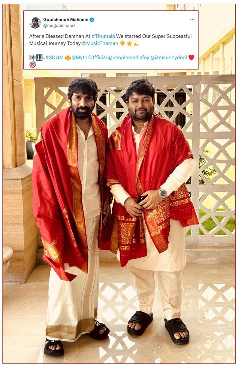 Music Sittings Underway For Gopichand Malineni - Sunny Deol Project