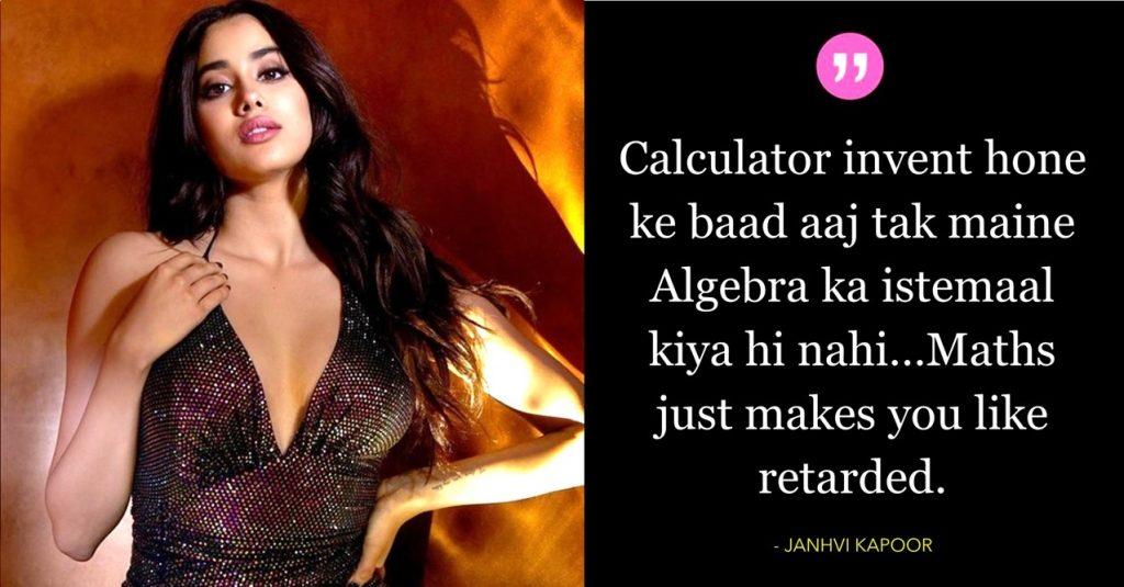 Janhvi's shocking comments on Maths