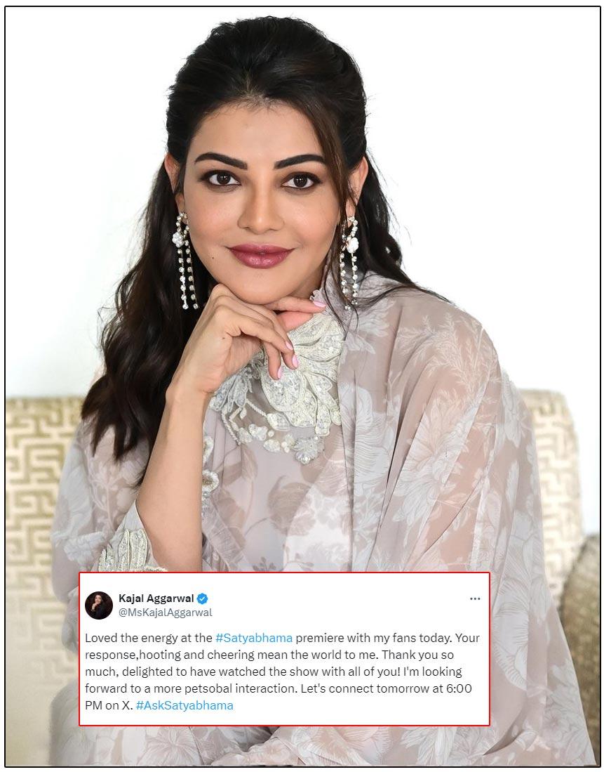 Kajal Aggarwal Knocked Out By Satyabhama Premier Response