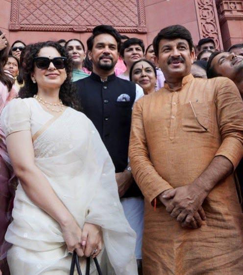 Kangana spotted at the Parliament amid Women reservation