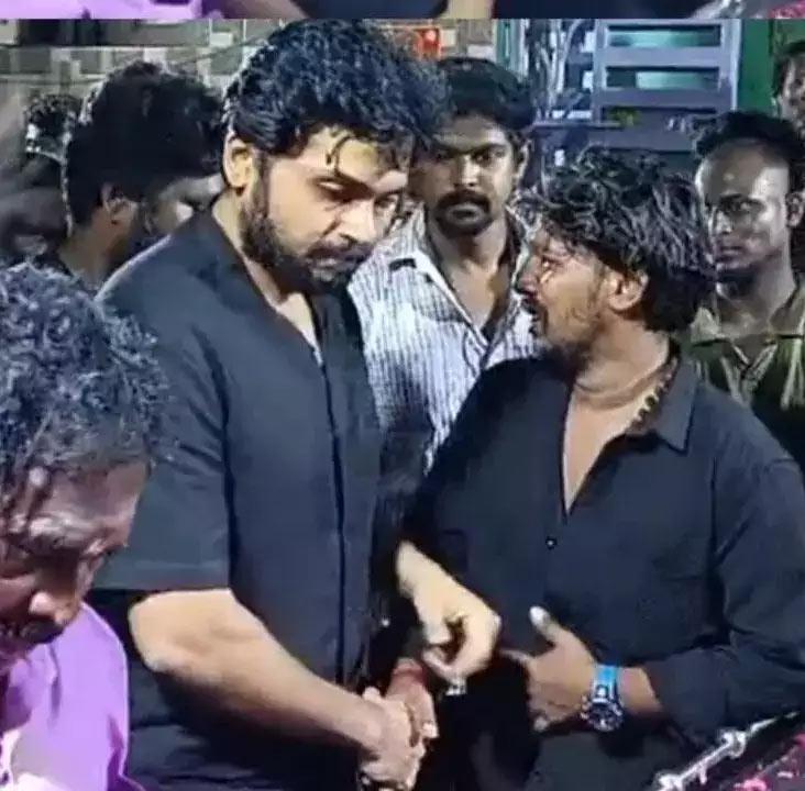 Karthi Gets Emotional While Visiting Dead Stuntman Family