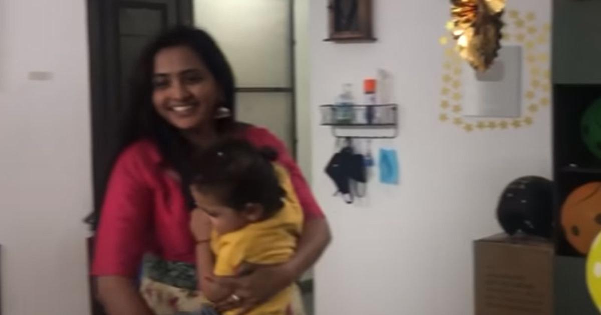 Husband's Grand Welcome For Lasya