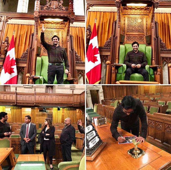 Madhavan In Canada Parliament House