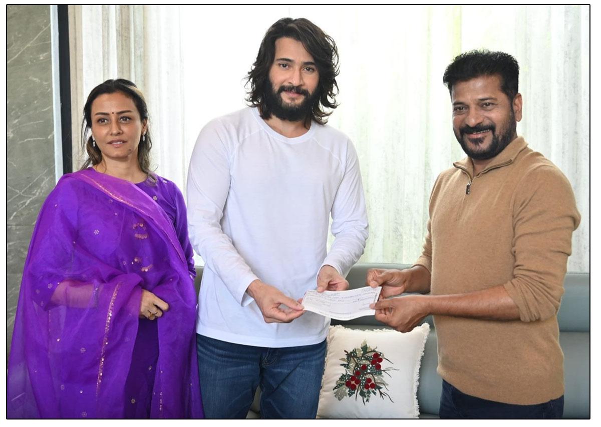 Mahesh Babu, Namrata Meets CM Revanth Reddy And Donates For Floods