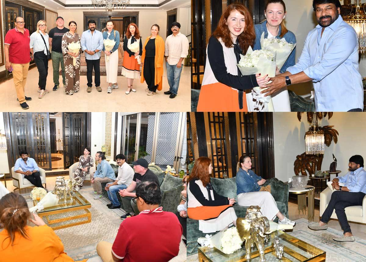 Chiranjeevi meets Russian Delegation at his house