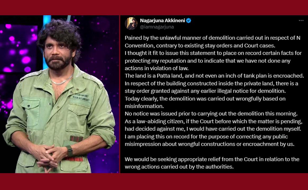 Nagarjuna Pained At N Convention Demolition