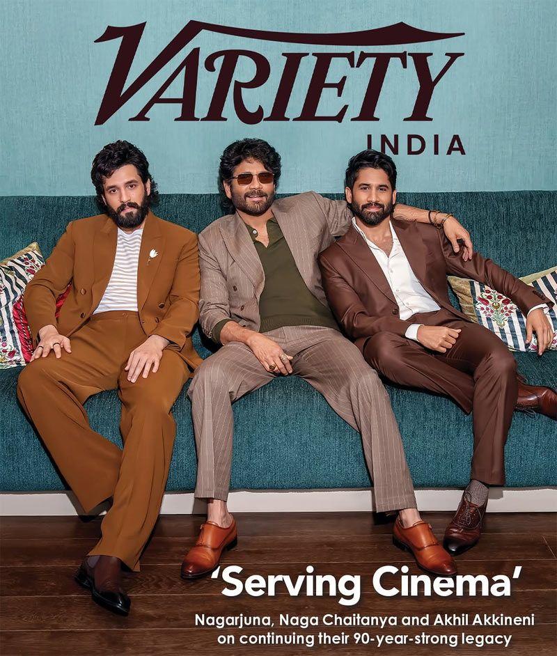 Nagarjuna along with Naga Chaitanya, Akhil wows in Variety