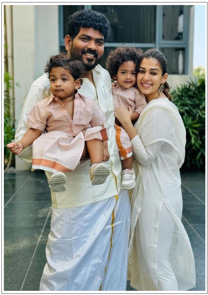Adorable Clicks Of Nayanthara With Her Husband And Sons
