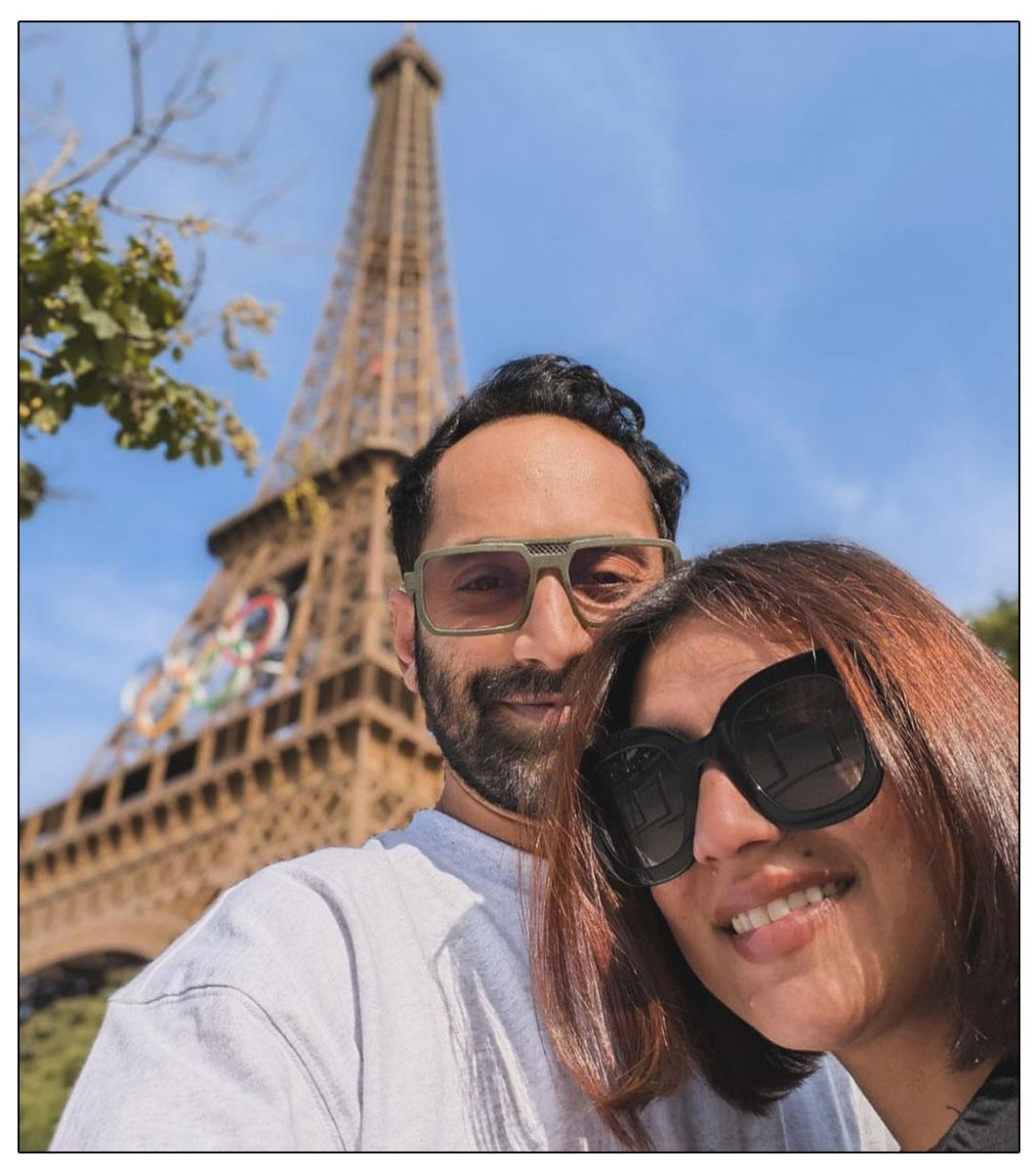 Fahadh And Nazriya Commemorate Their 10Th Anniversary At Paris