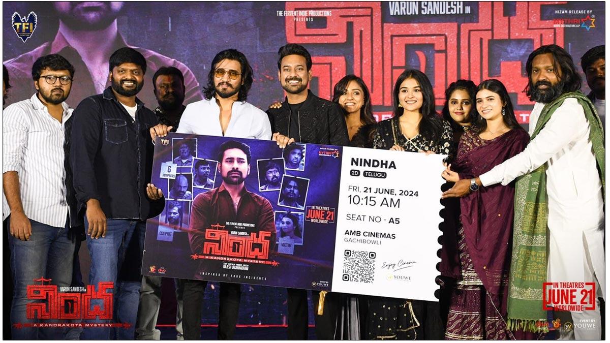 Varun Sandesh Comeback Film Nindha Pre Release Event Held In A Grand Manner