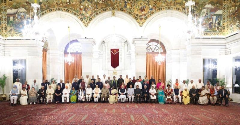 Padma awards presented by President Murmu in Delhi