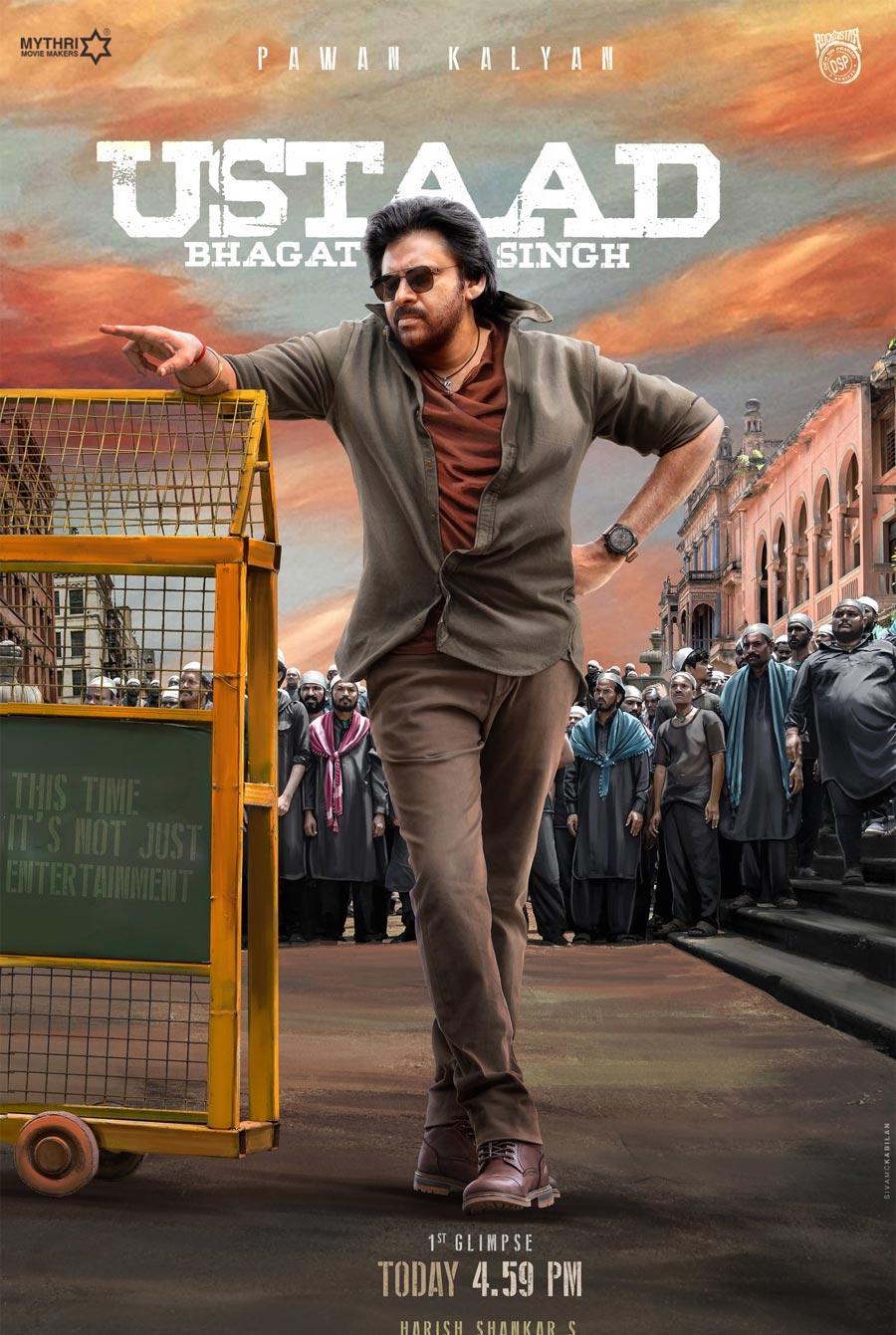 Ustaad Bhagat Singh : Pawan Powerful poster before Glimpse