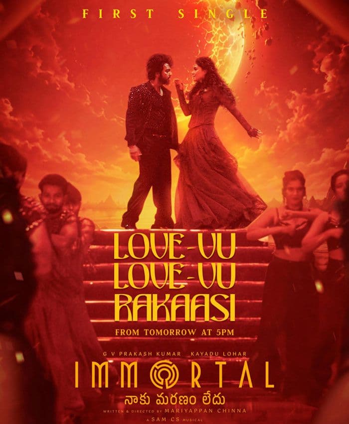 Playful Song From Immortal Released Featuring G.V. Prakash Kumar And Kayadu Lohar