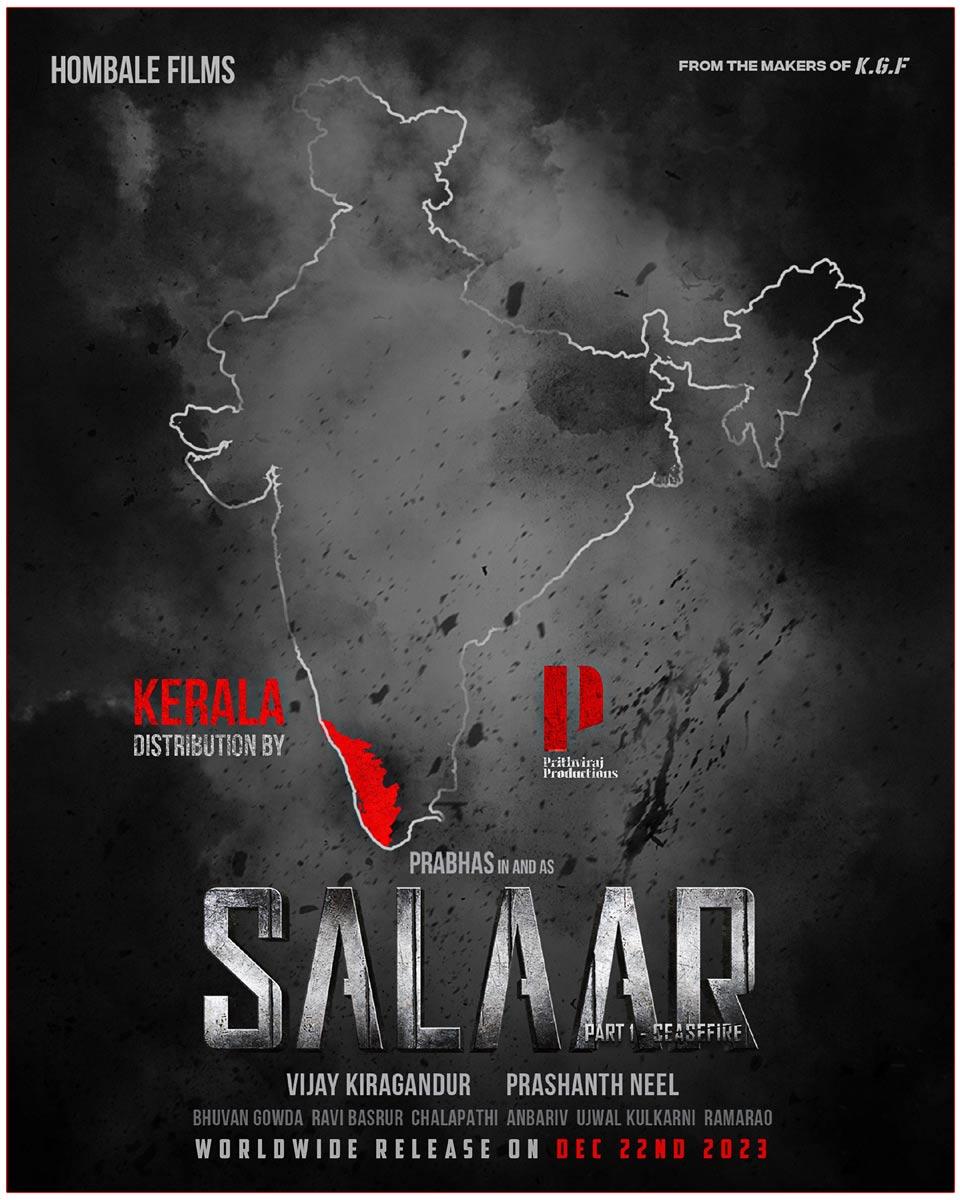 Prithviraj Sukumaran Banner To Release Salaar Across Kerala