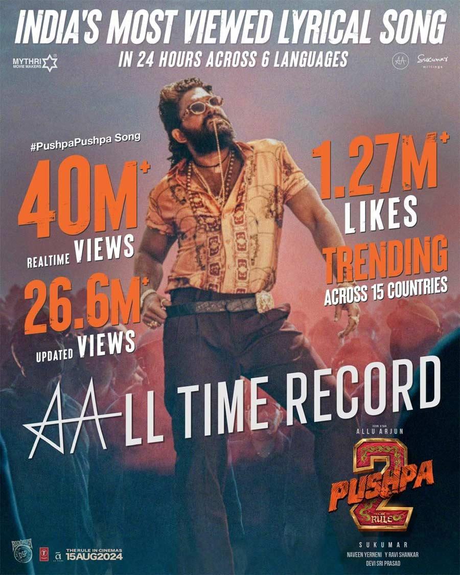 Pushpa The Rule first single creates a sensation on social media